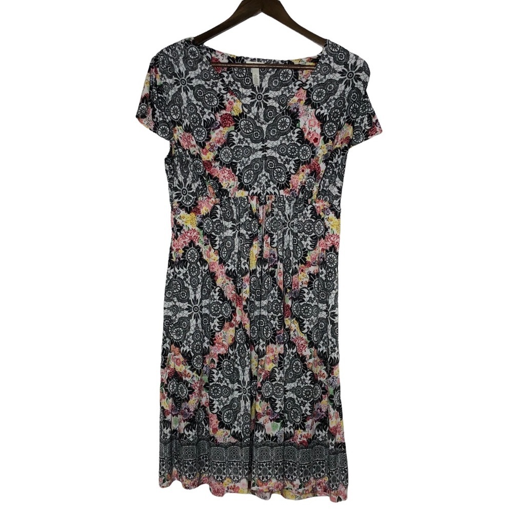 Soma‎ Boho V-neck Short Sleeve Dress Size Large